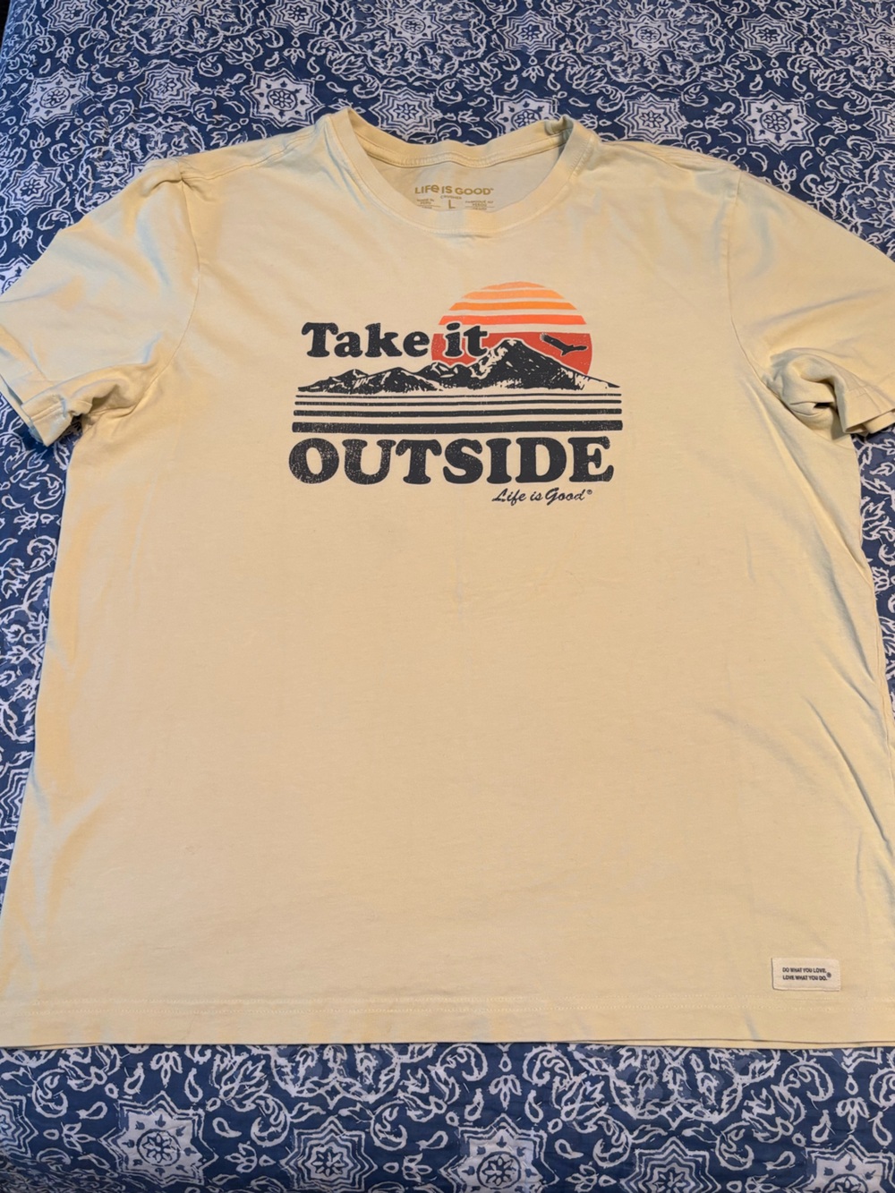 Take It Outside Graphic Tee - Light Yellow